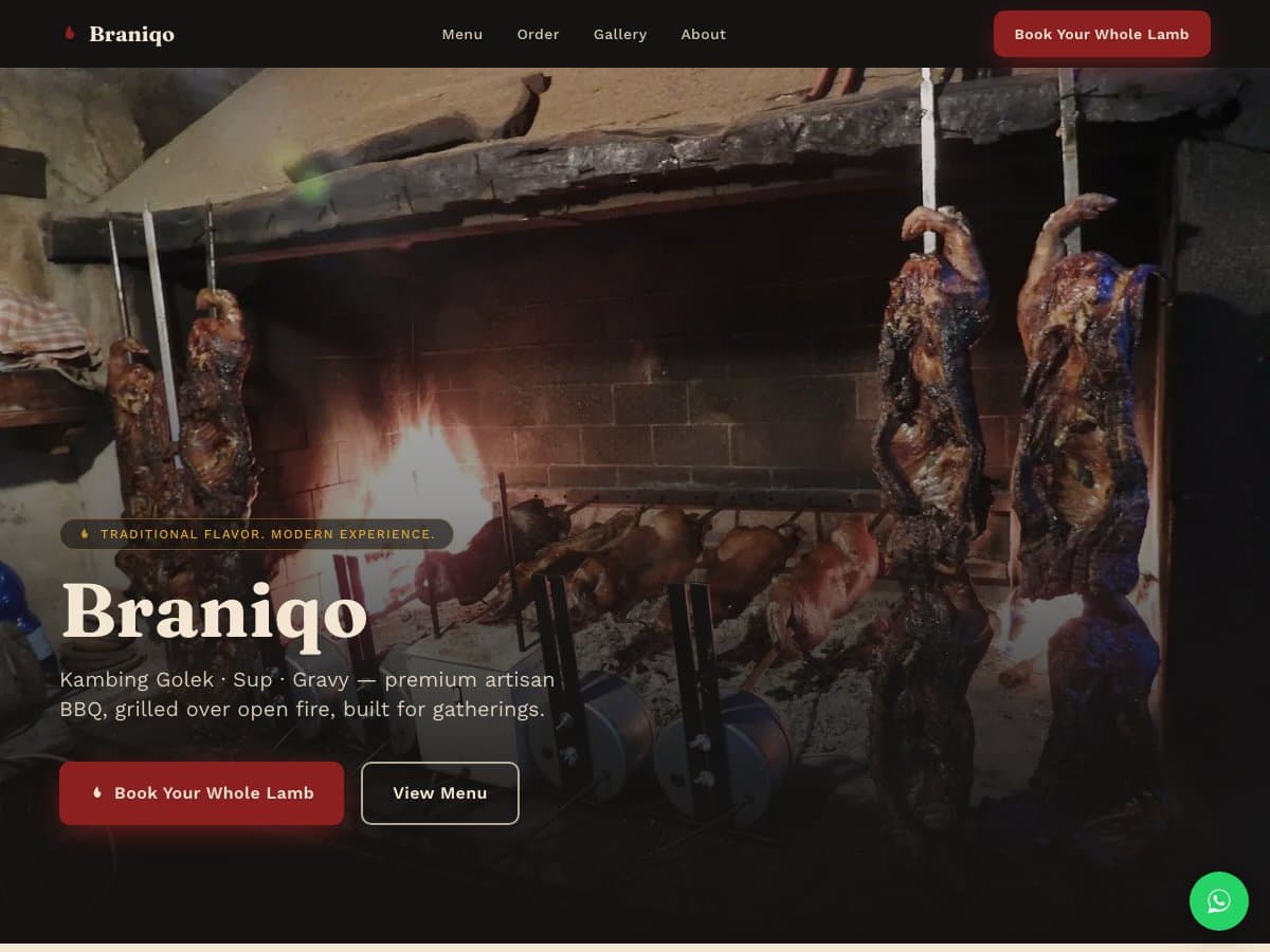 Braniqo — F&B / Restaurant website built by SUNDAY2SUNDAY